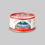 Canned tuna with red pepper in vegetable oil